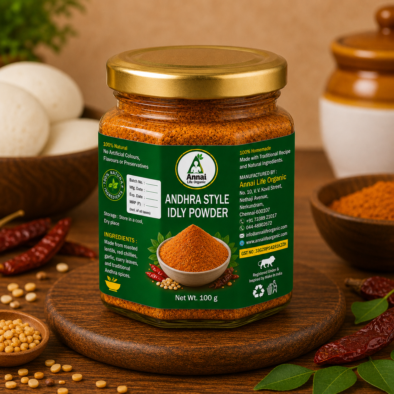 andhra style idly powder